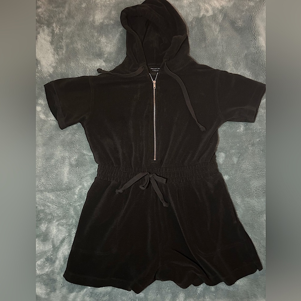 American Eagle Outfitters Terry Hooded Romper